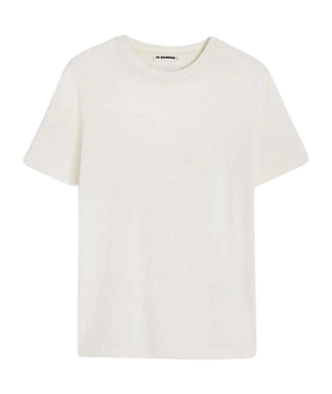 JIL SANDER Белая хлопковая футболка, фото 1