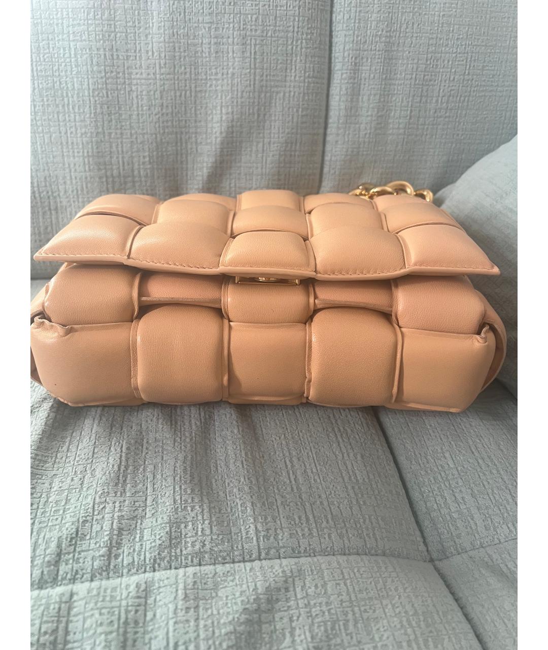 BOTTEGA VENETA Бежевая кожаная сумка через плечо, фото 9