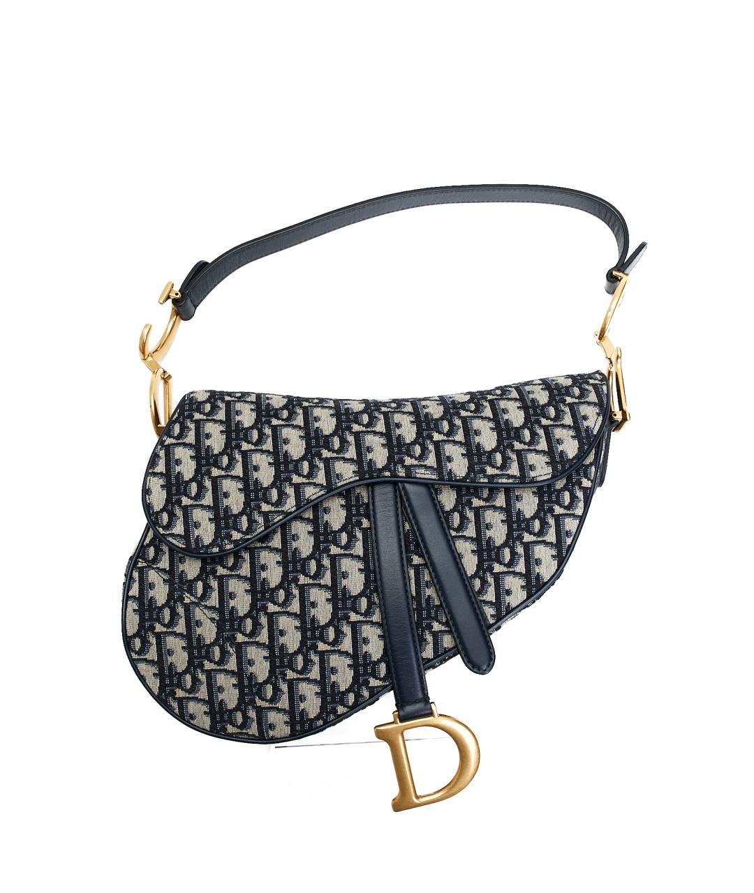 CHRISTIAN DIOR Серая жаккардовая сумка с короткими ручками, фото 4