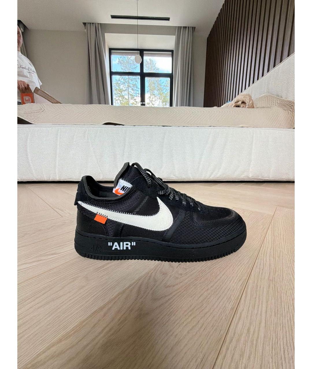 NIKE X OFF-WHITE Черные текстильные низкие кроссовки / кеды, фото 6