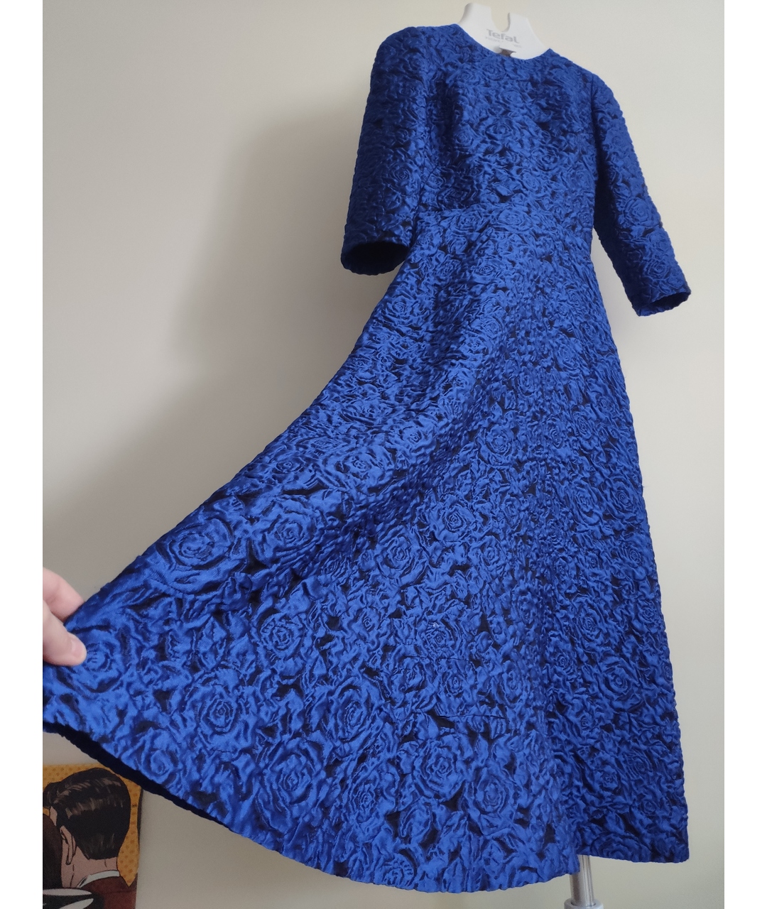 ALEXANDER TEREKHOV Синее шелковое вечернее платье, фото 6