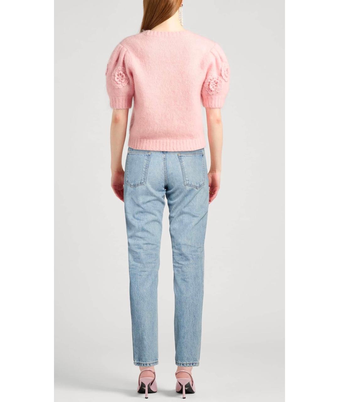 CELINE Голубые хлопковые прямые джинсы, фото 3