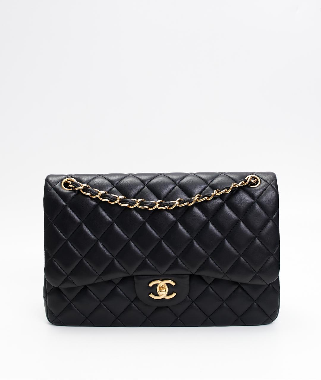 CHANEL Черная кожаная сумка с короткими ручками, фото 9