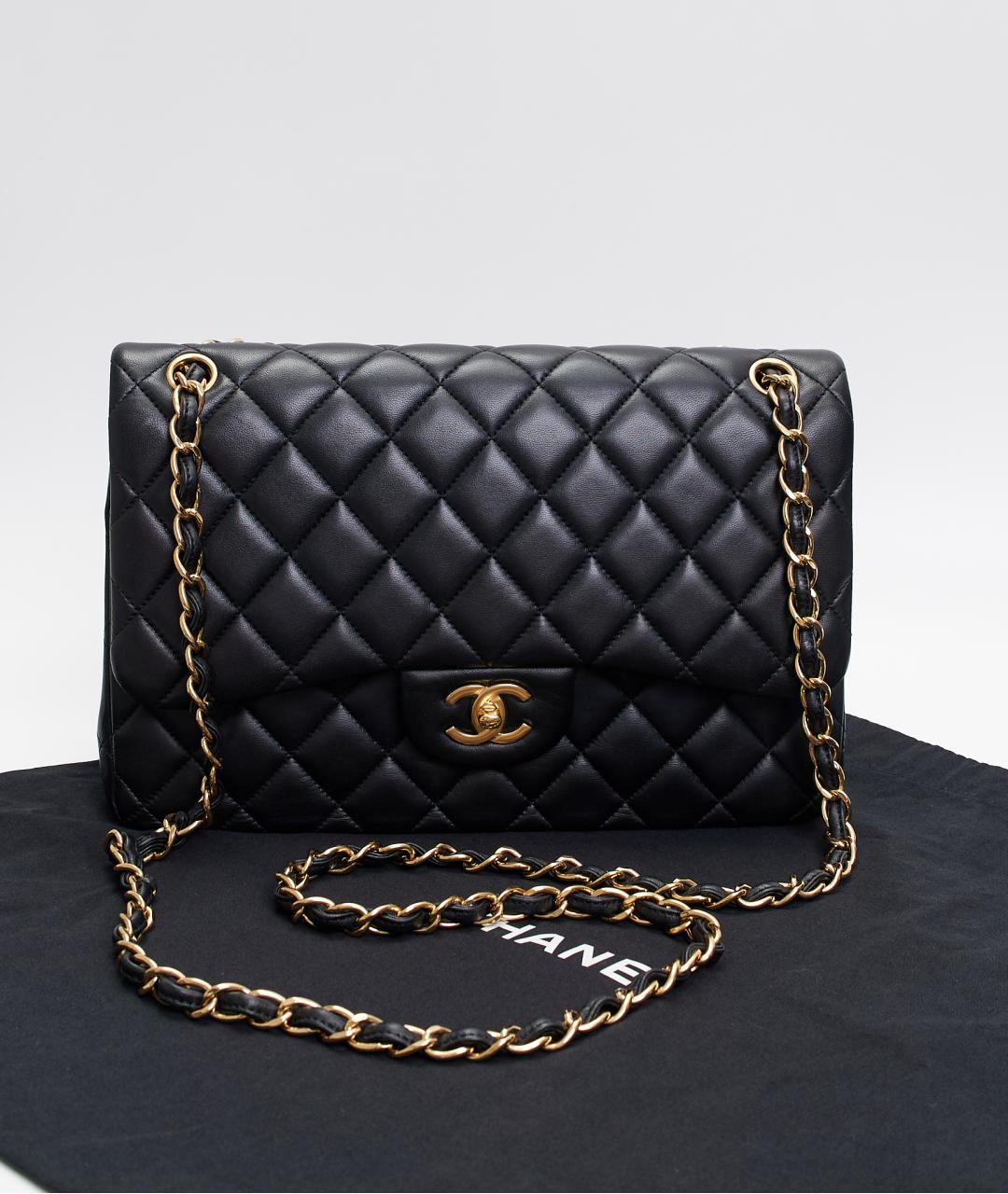 CHANEL Черная кожаная сумка с короткими ручками, фото 5