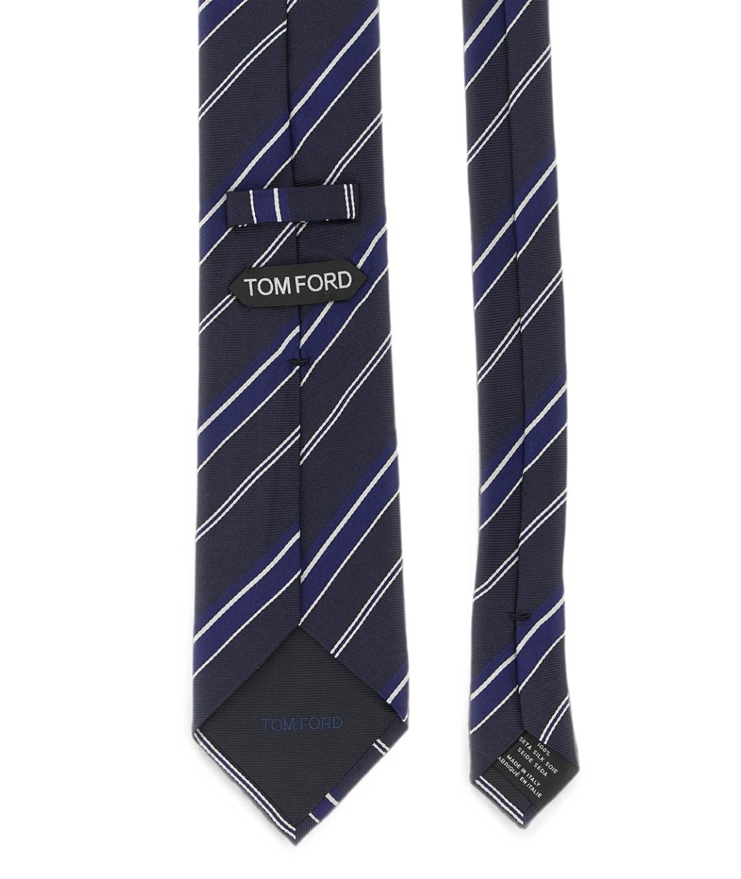 TOM FORD Синий шелковый галстук, фото 3