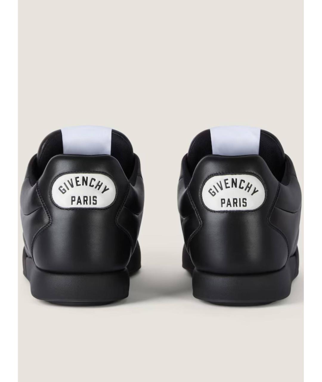 GIVENCHY Черные кожаные низкие кроссовки / кеды, фото 5