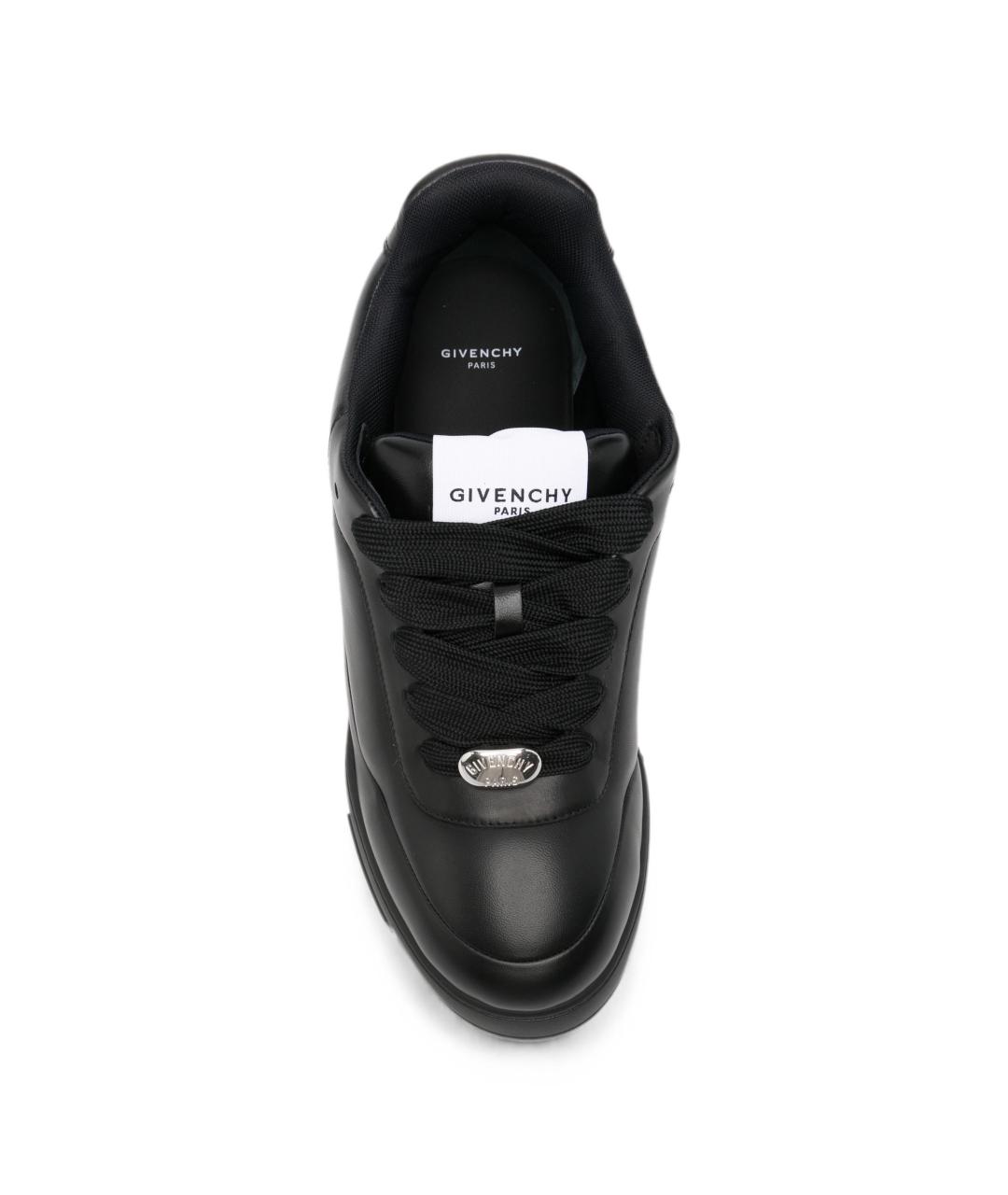 GIVENCHY Черные кожаные низкие кроссовки / кеды, фото 2
