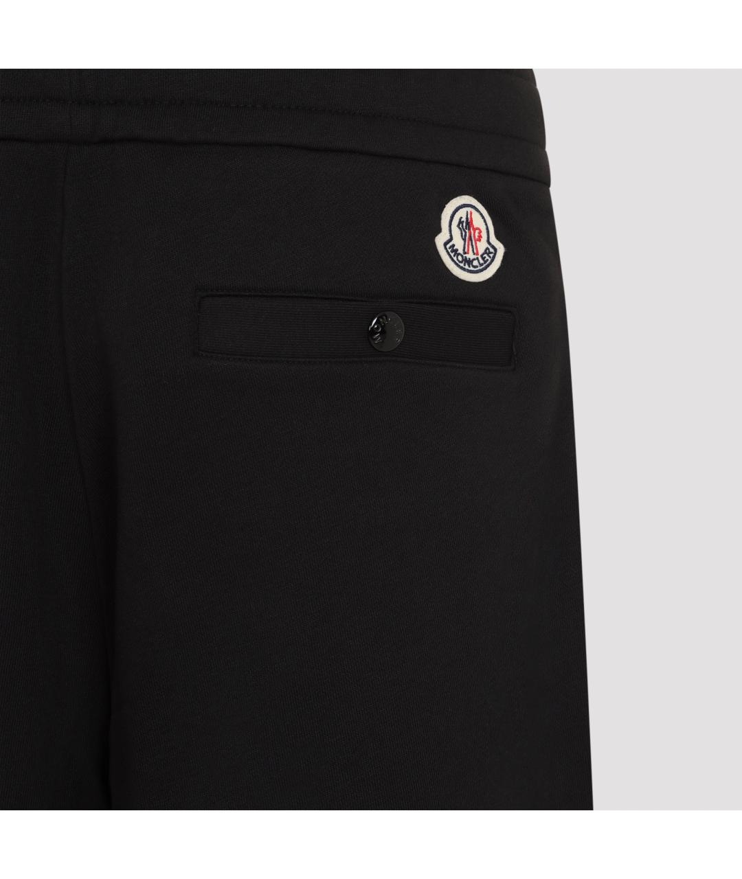 MONCLER Черные полиэстеровые повседневные брюки, фото 3