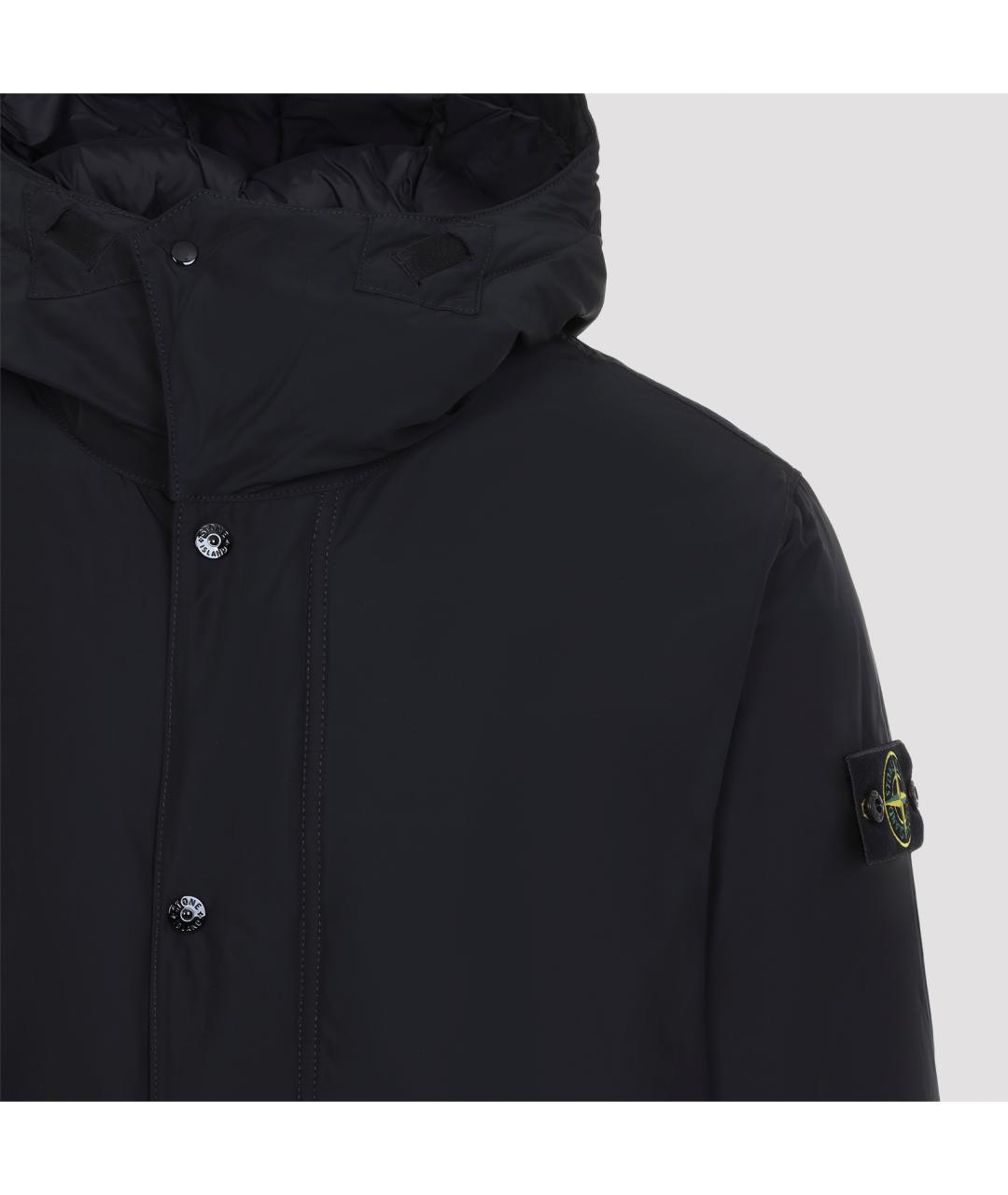 STONE ISLAND Черная полиэстеровая парка, фото 4