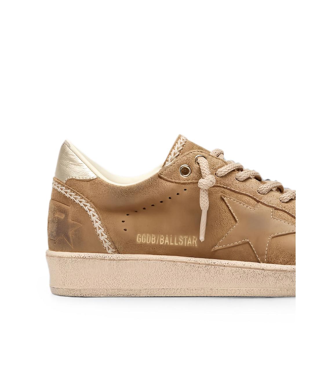 GOLDEN GOOSE Бежевые кожаные кеды, фото 2