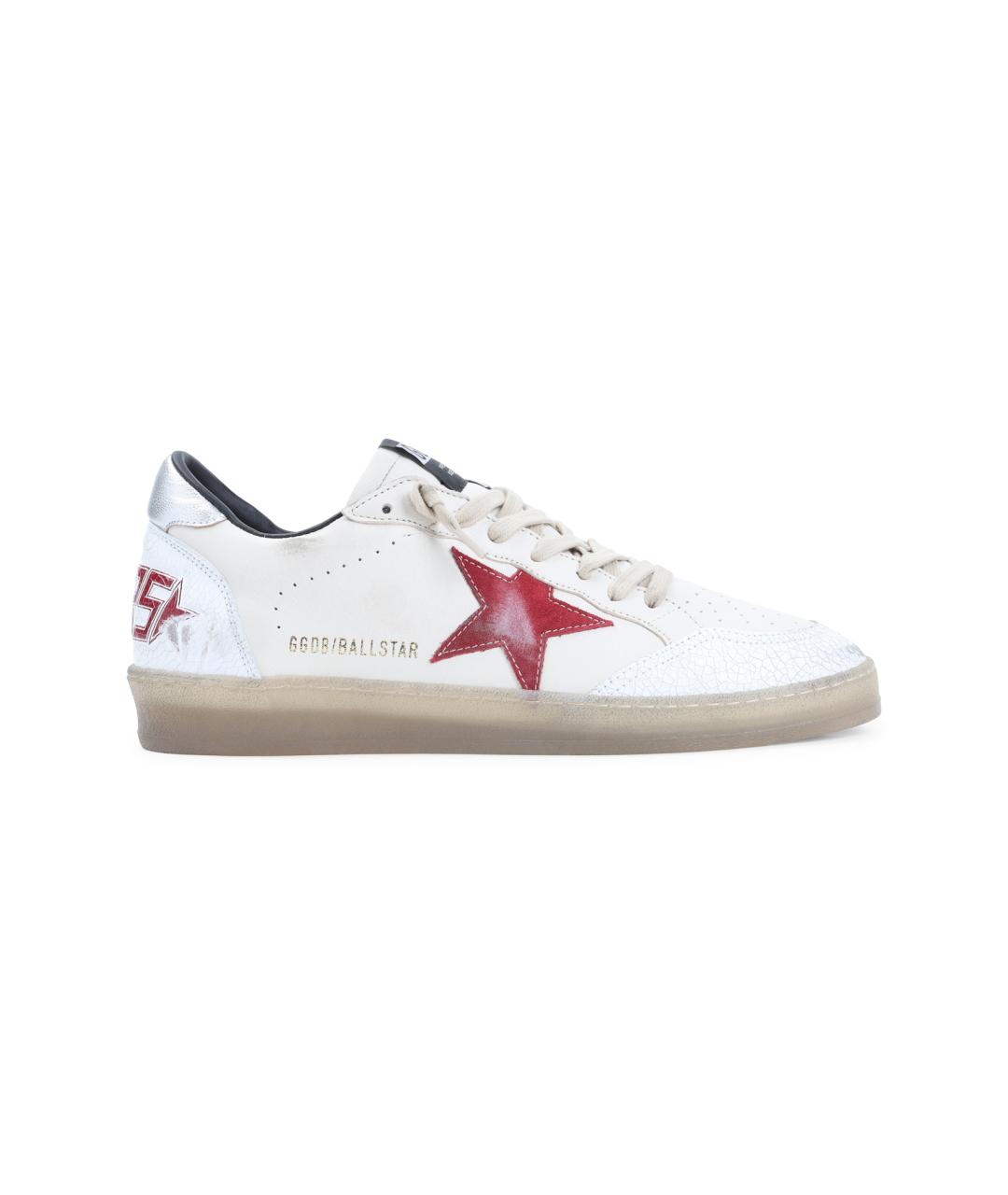 GOLDEN GOOSE Бежевые кожаные низкие кроссовки / кеды, фото 1