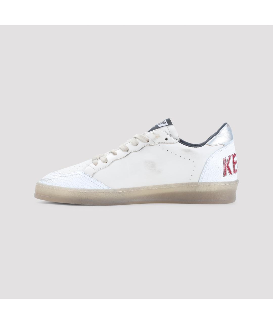 GOLDEN GOOSE Бежевые кожаные низкие кроссовки / кеды, фото 2