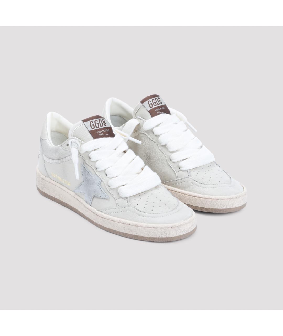 GOLDEN GOOSE Белые кожаные кеды, фото 3