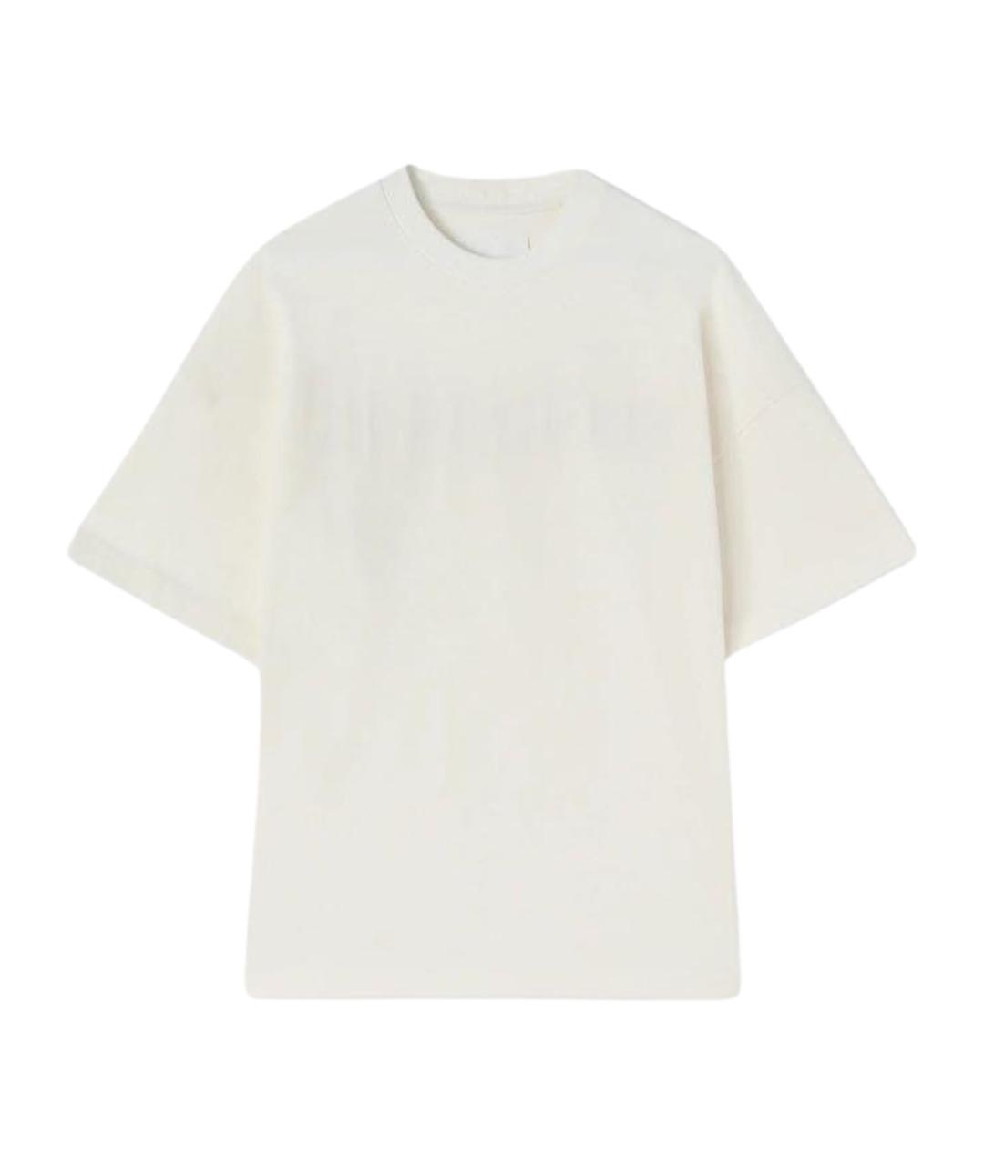 JIL SANDER Белая хлопковая футболка, фото 1