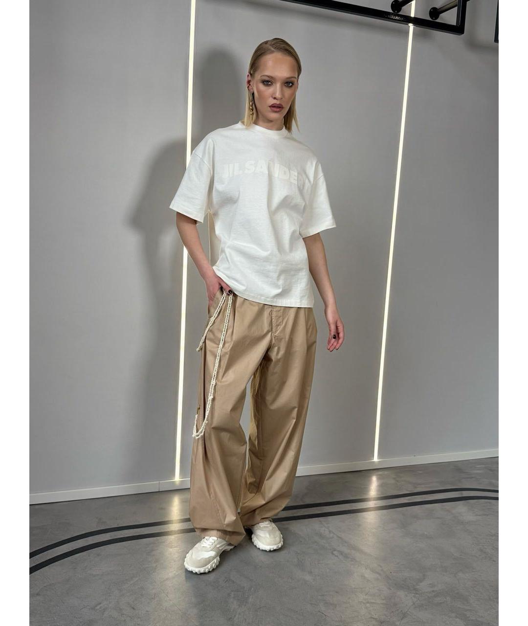 JIL SANDER Белая хлопковая футболка, фото 8