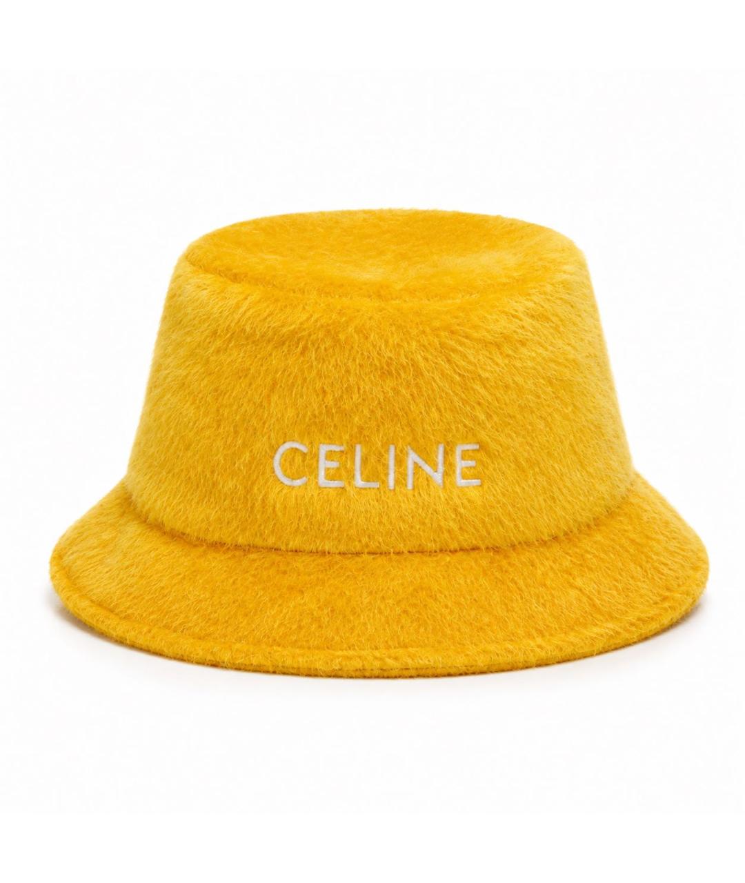 CELINE Горчичная шерстяная шапка, фото 7