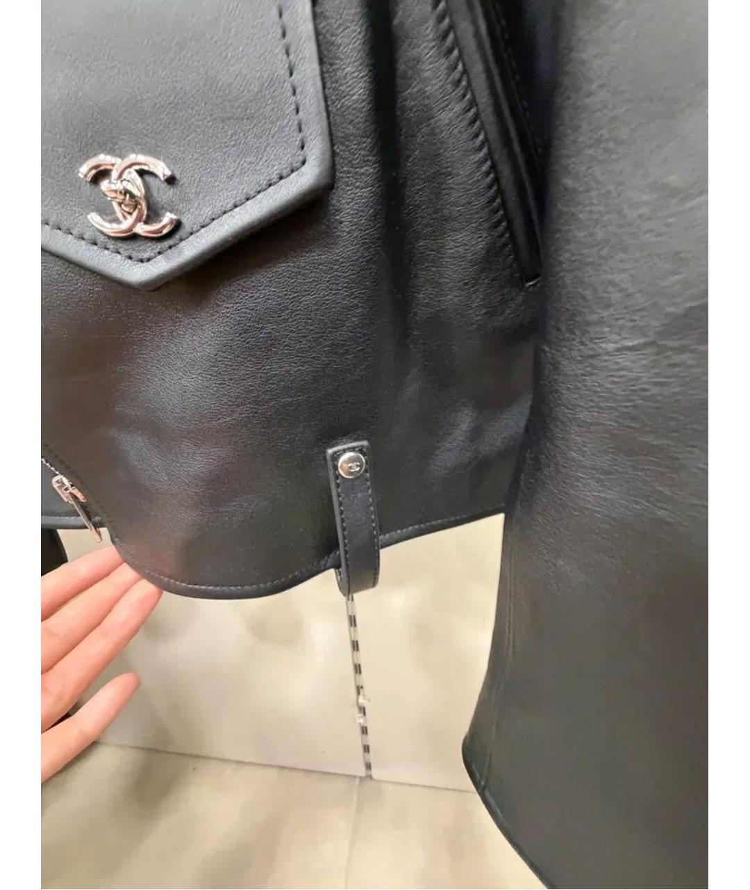 CHANEL Черная кожаная куртка, фото 9