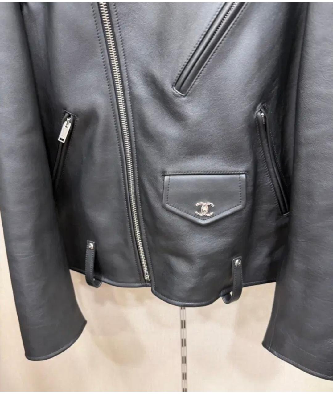 CHANEL Черная кожаная куртка, фото 8