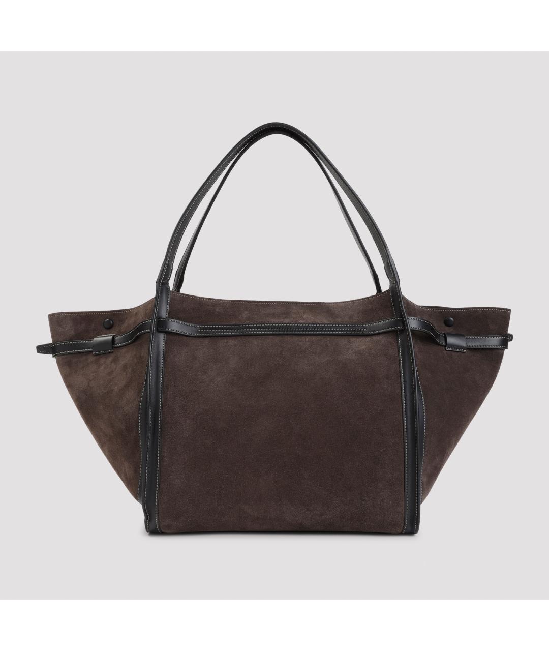 TOD'S Коричневая замшевая сумка тоут, фото 4