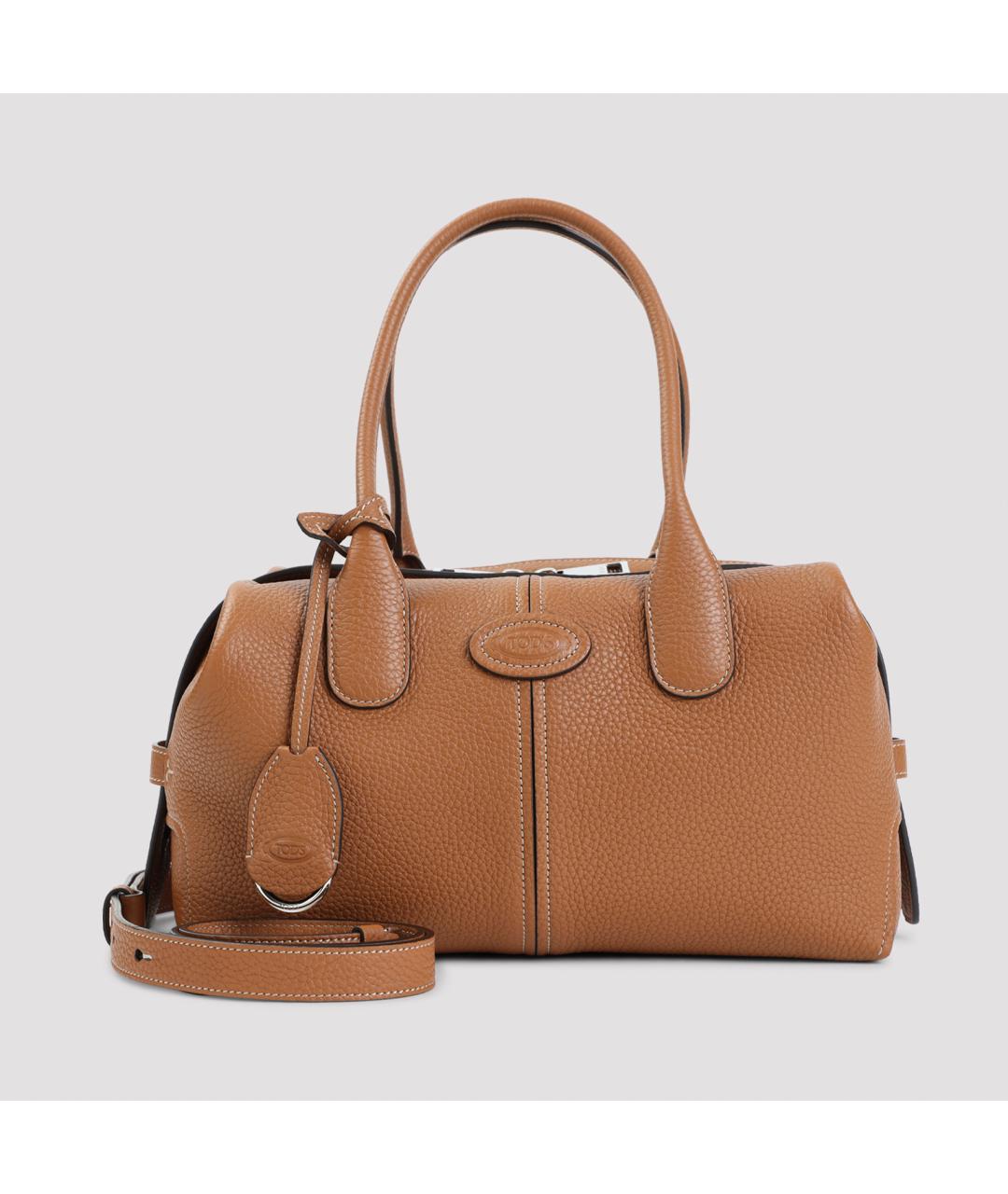 TOD'S Бежевая кожаная сумка тоут, фото 3