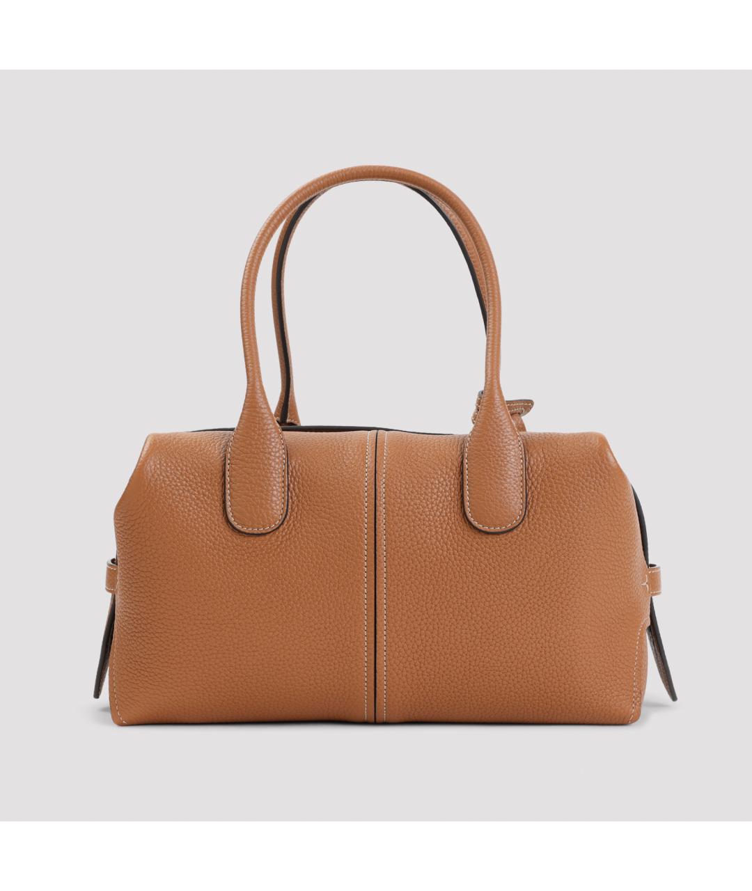 TOD'S Бежевая кожаная сумка тоут, фото 4