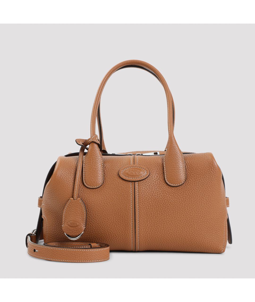 TOD'S Бежевая кожаная сумка тоут, фото 2