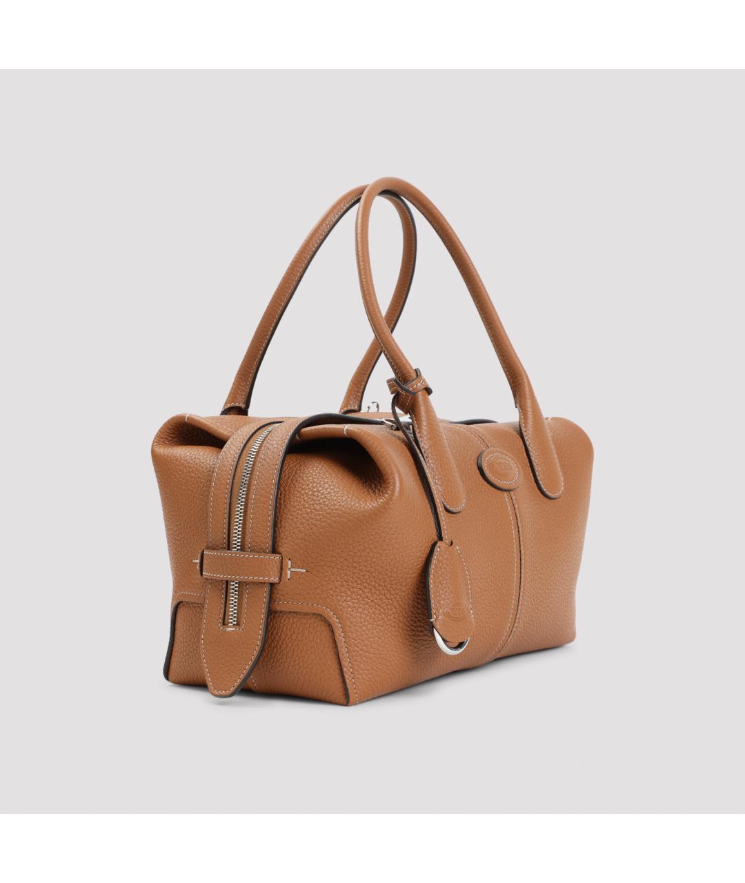 TOD'S Бежевая кожаная сумка тоут, фото 5