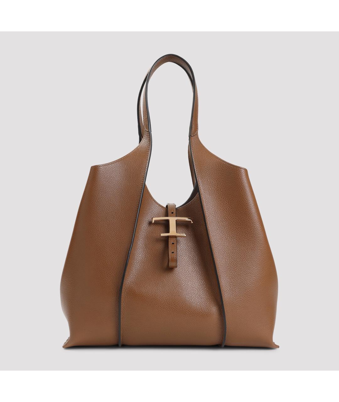 TOD'S Коричневая кожаная сумка тоут, фото 3