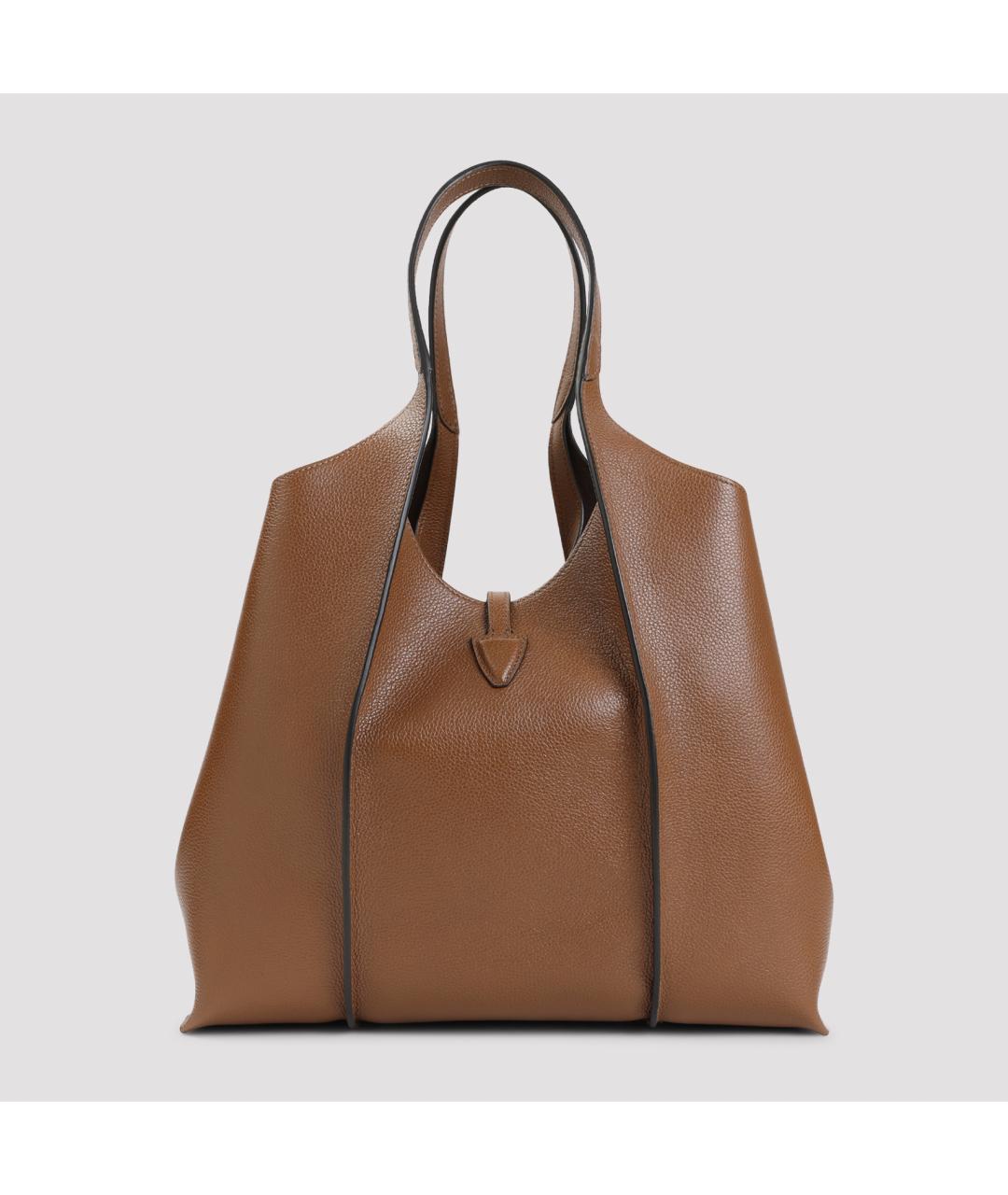 TOD'S Коричневая кожаная сумка тоут, фото 4