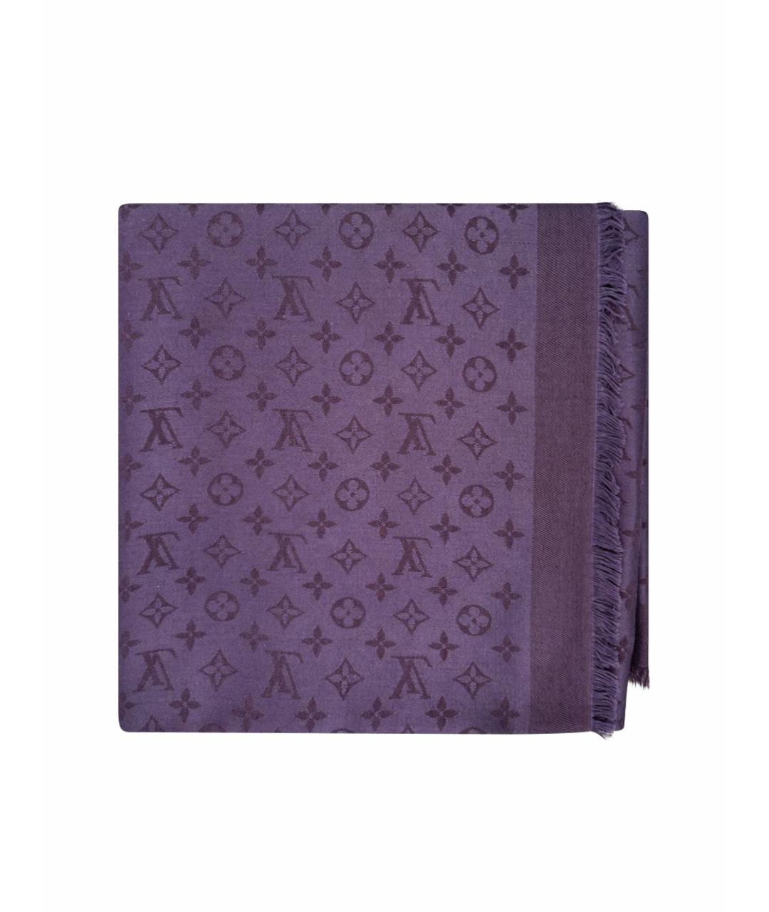 LOUIS VUITTON Темно-синий шелковый платок, фото 4