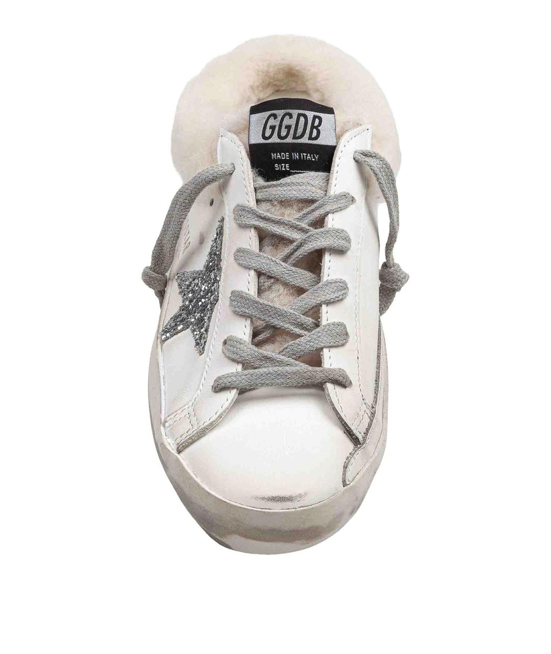 GOLDEN GOOSE Белые кожаные мюли, фото 3