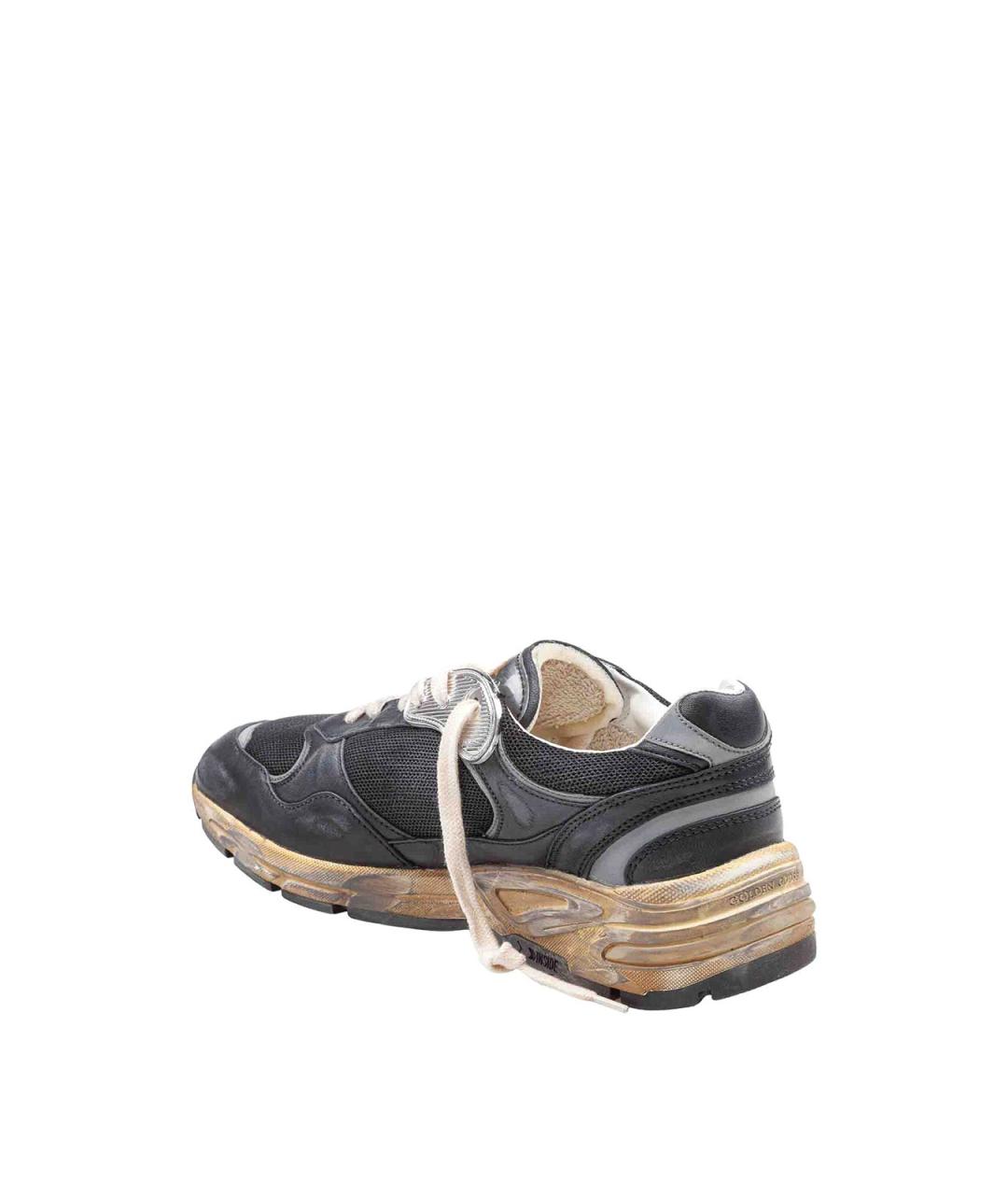 GOLDEN GOOSE Черные кожаные низкие кроссовки / кеды, фото 4