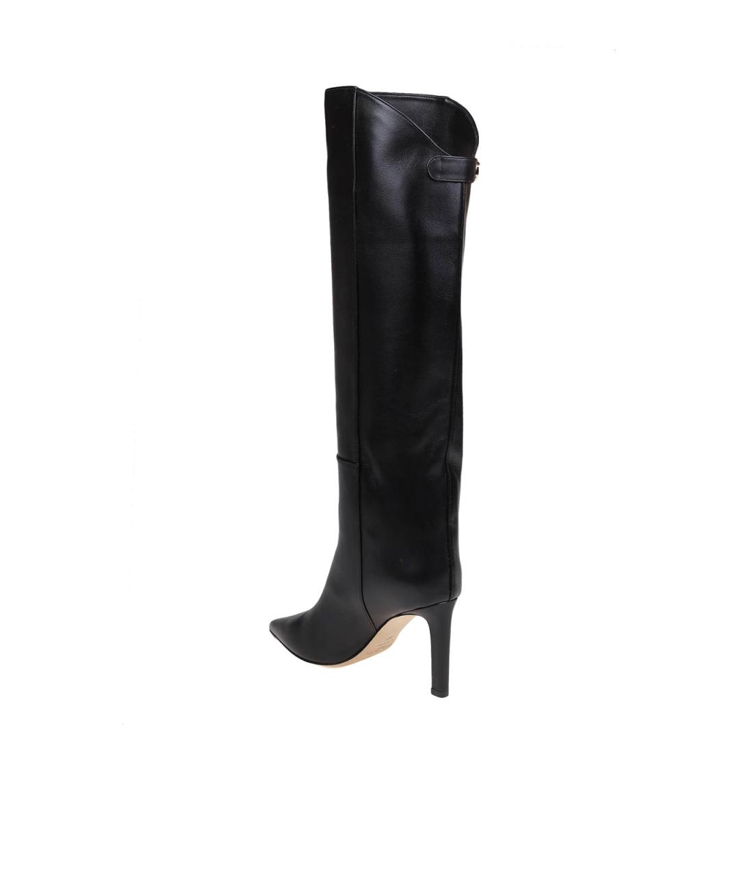 JIMMY CHOO Черные кожаные сапоги, фото 4