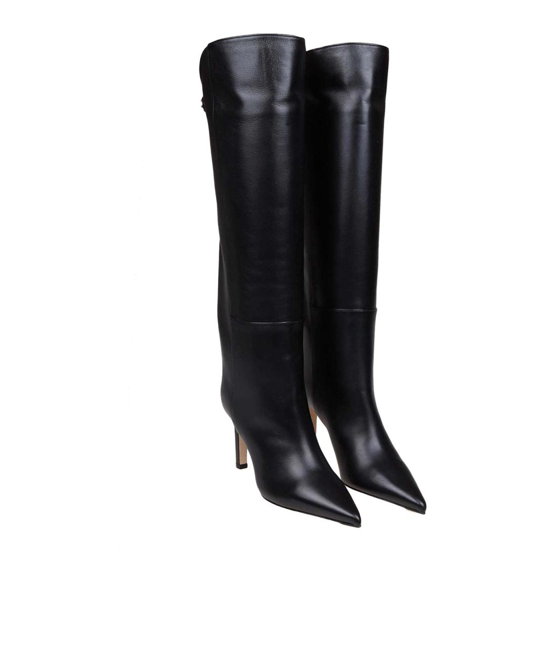 JIMMY CHOO Черные кожаные сапоги, фото 2