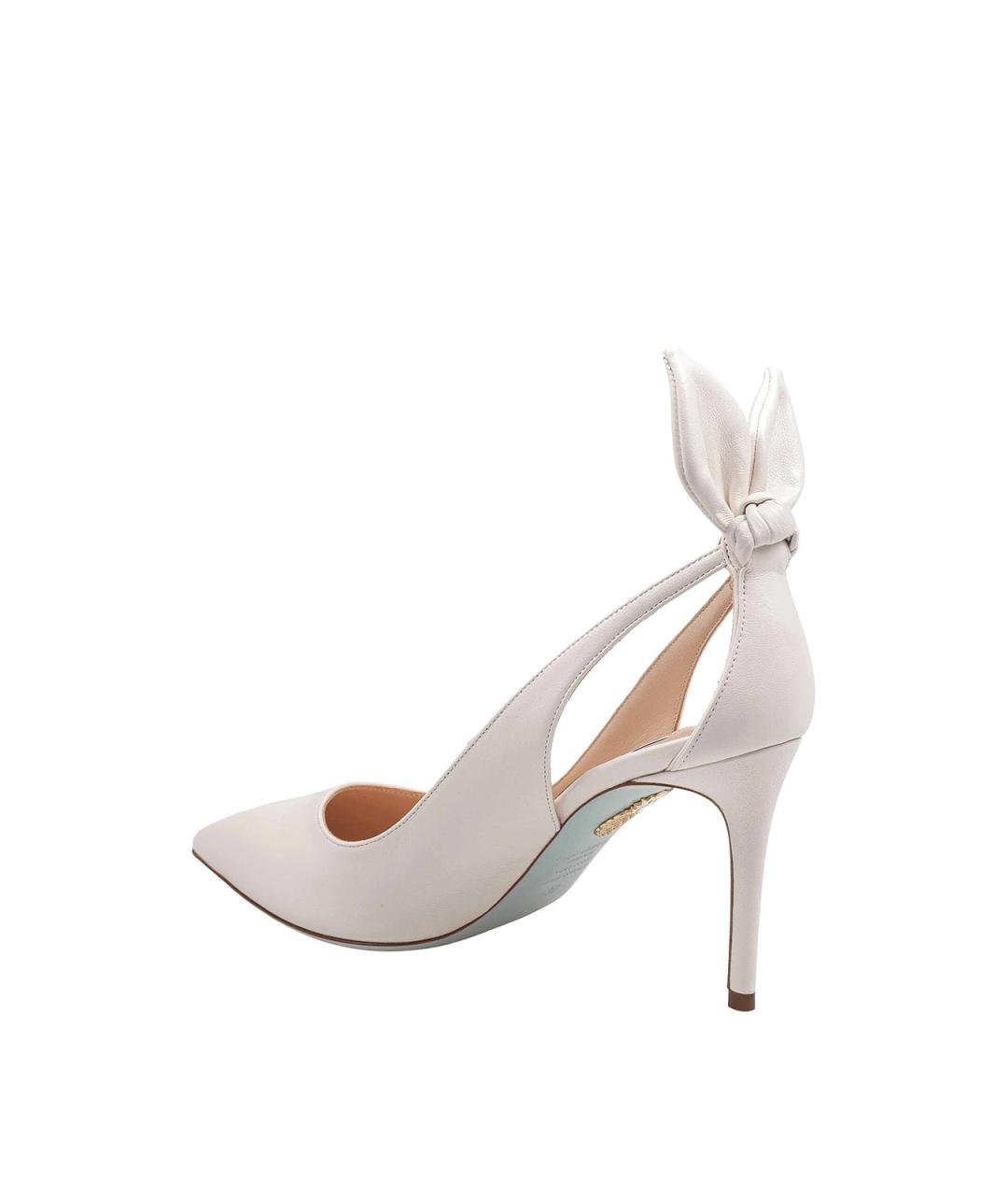 AQUAZZURA Белые кожаные туфли, фото 4