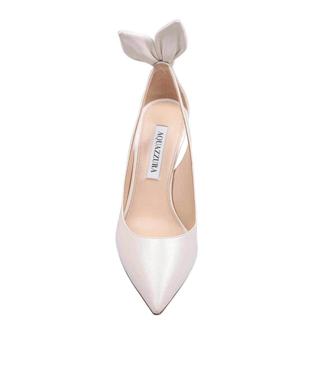 AQUAZZURA Белые кожаные туфли, фото 3
