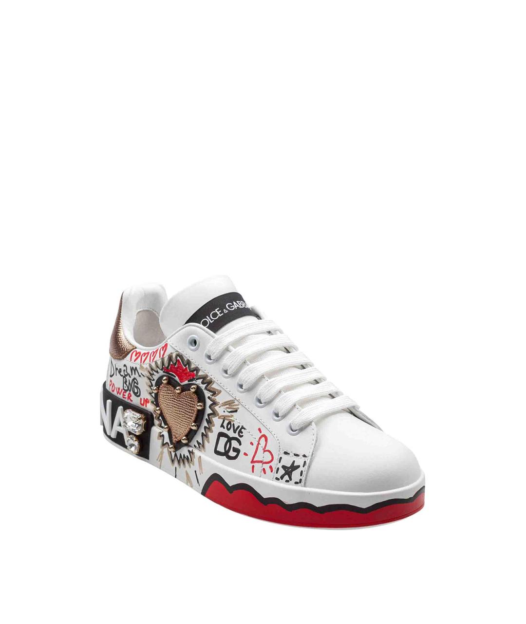 DOLCE&GABBANA Мульти кожаные кеды, фото 2