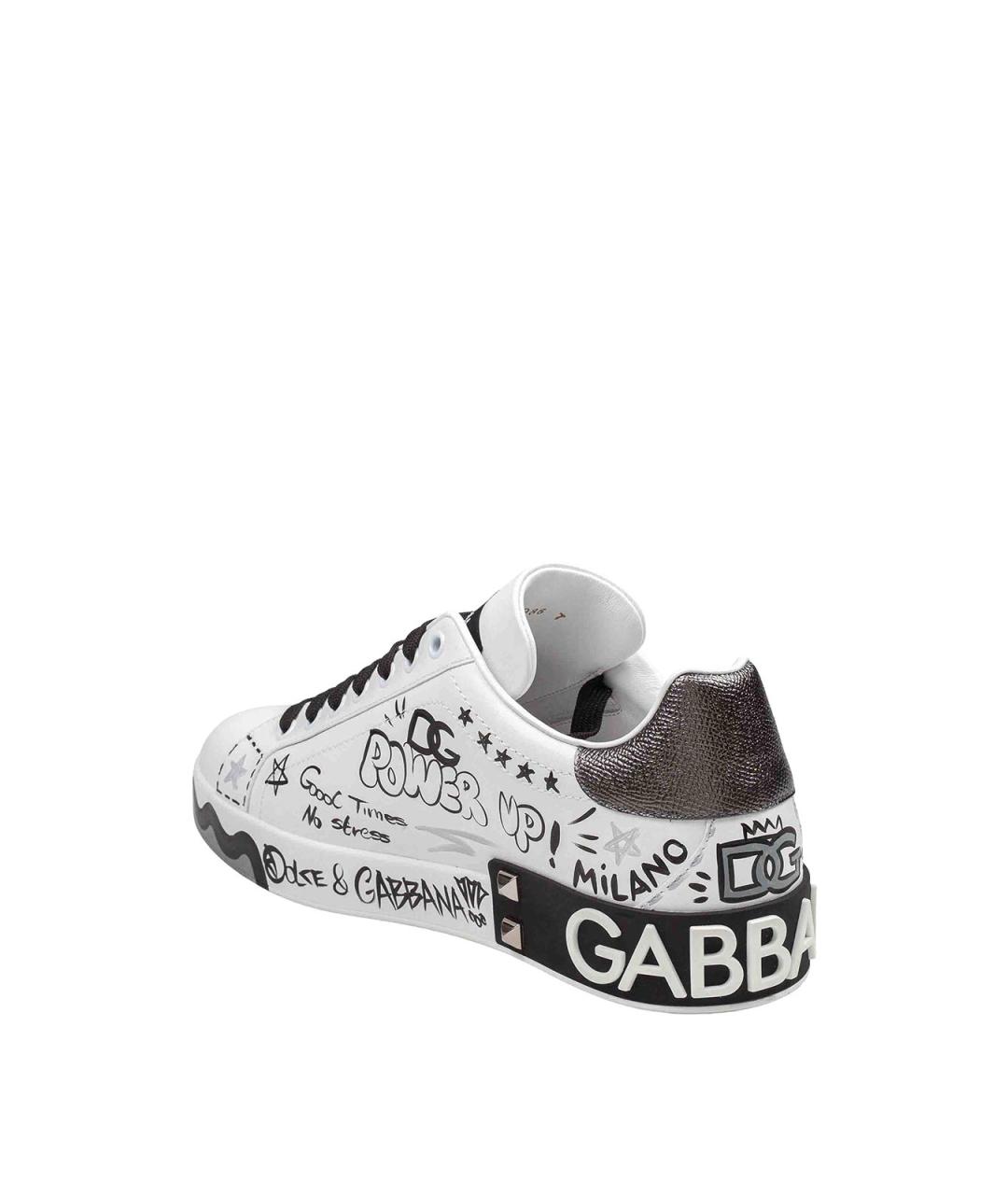 DOLCE&GABBANA Мульти кожаные низкие кроссовки / кеды, фото 4