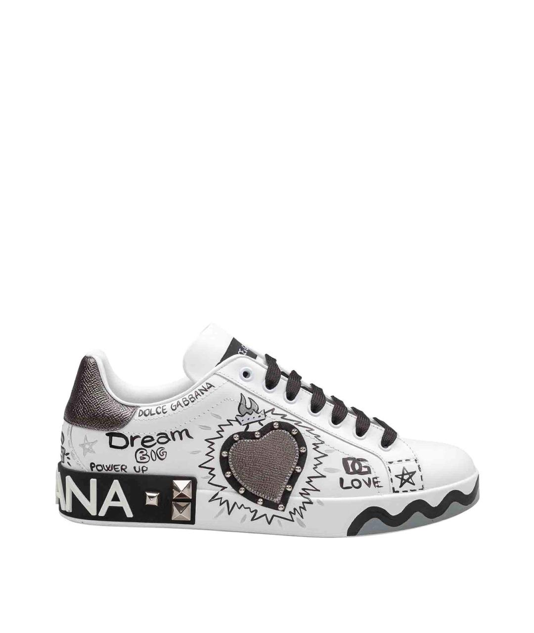 DOLCE&GABBANA Мульти кожаные низкие кроссовки / кеды, фото 1