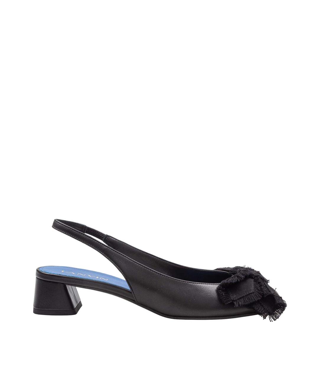 LANVIN Черные кожаные туфли, фото 1