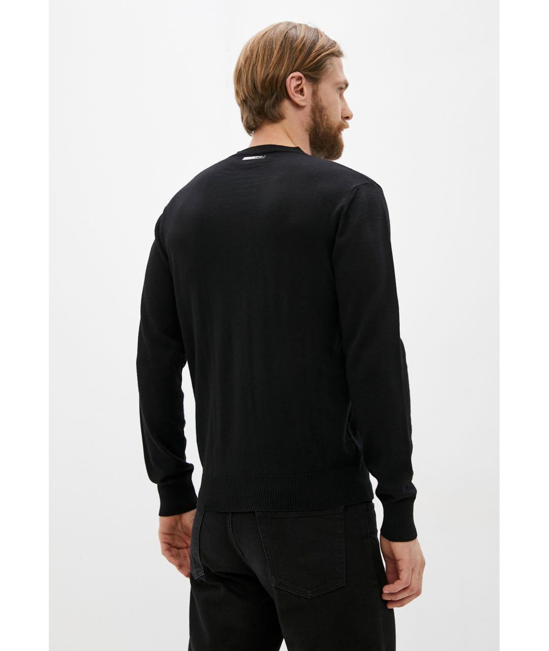 Les Hommes Черный шерстяной джемпер / свитер, фото 3