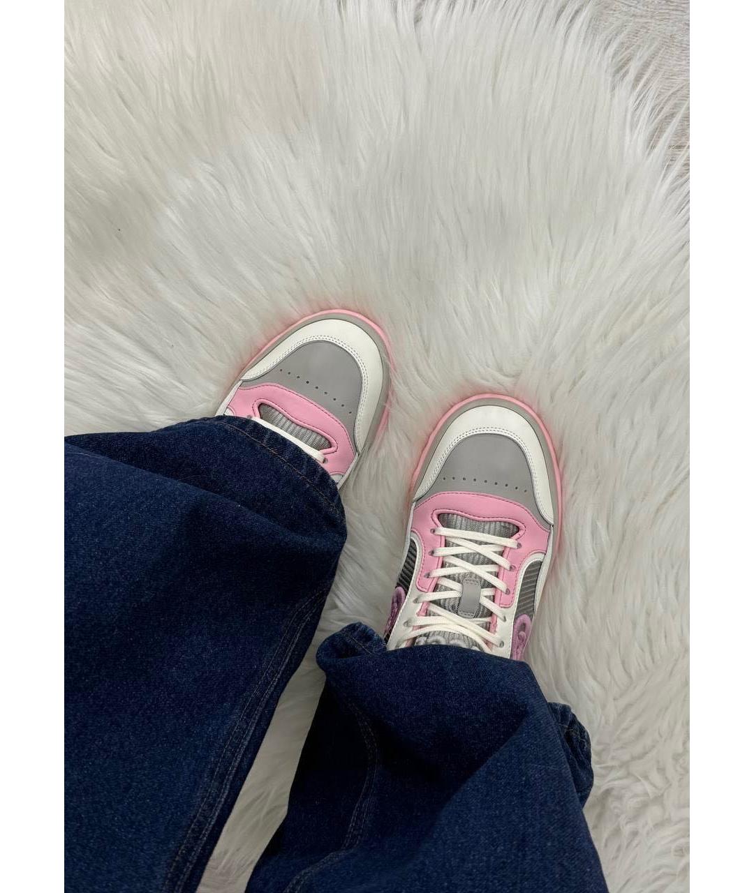 GUCCI Белые кожаные кроссовки, фото 4