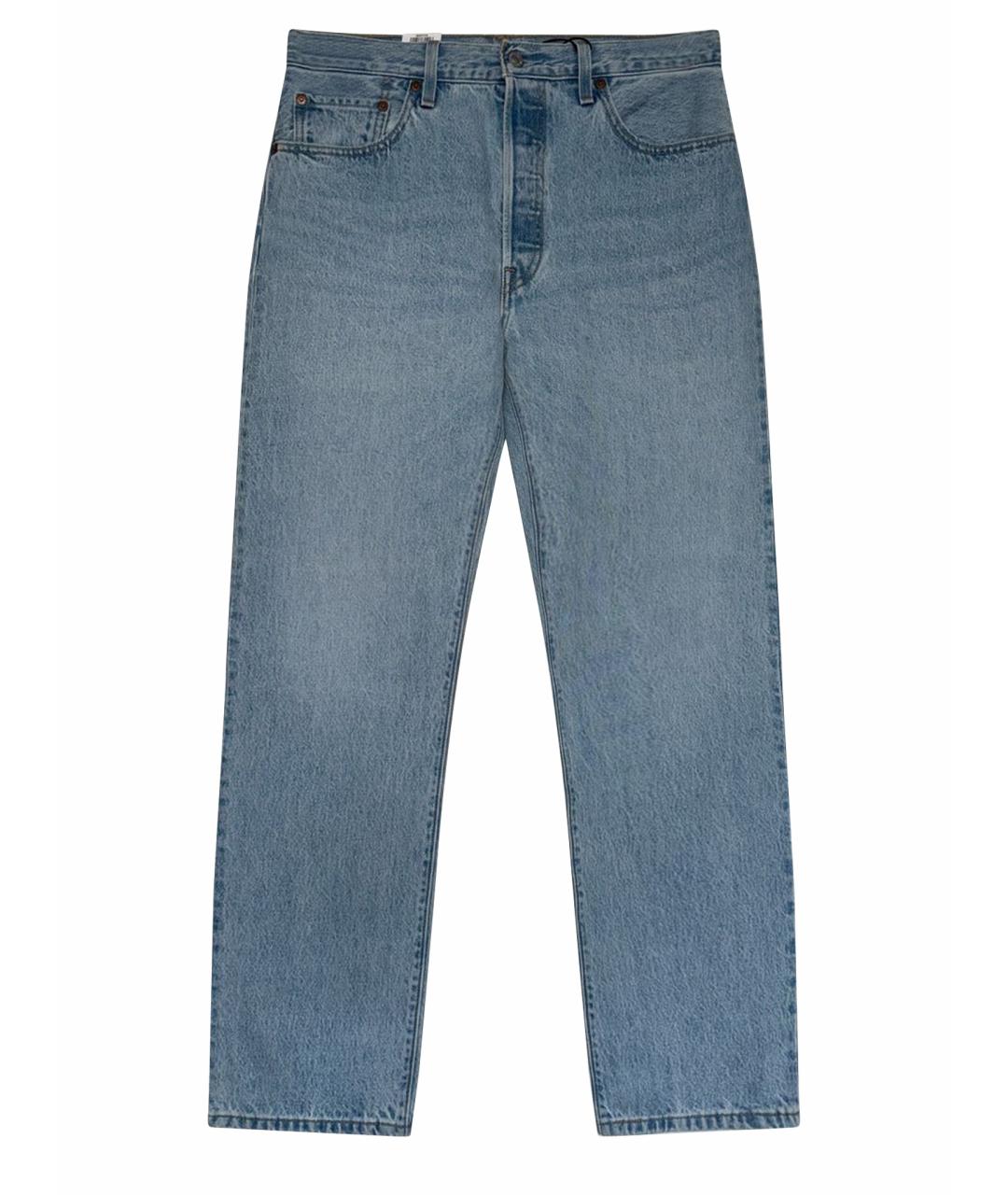 LEVI'S Голубые хлопковые прямые джинсы, фото 1