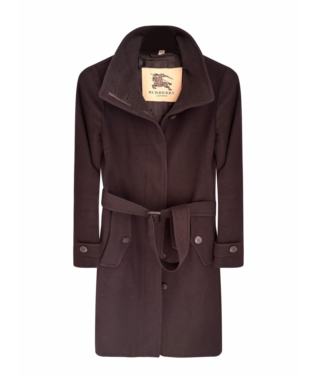 BURBERRY Черное шерстяное пальто, фото 1