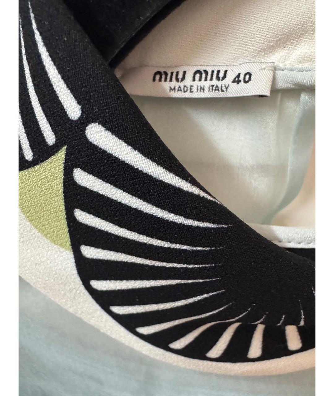 MIU MIU Голубое вискозное коктейльное платье, фото 4