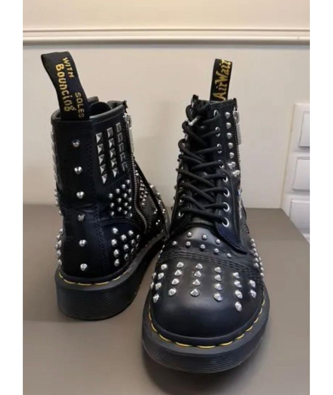 DR. MARTENS Черные кожаные ботинки, фото 4