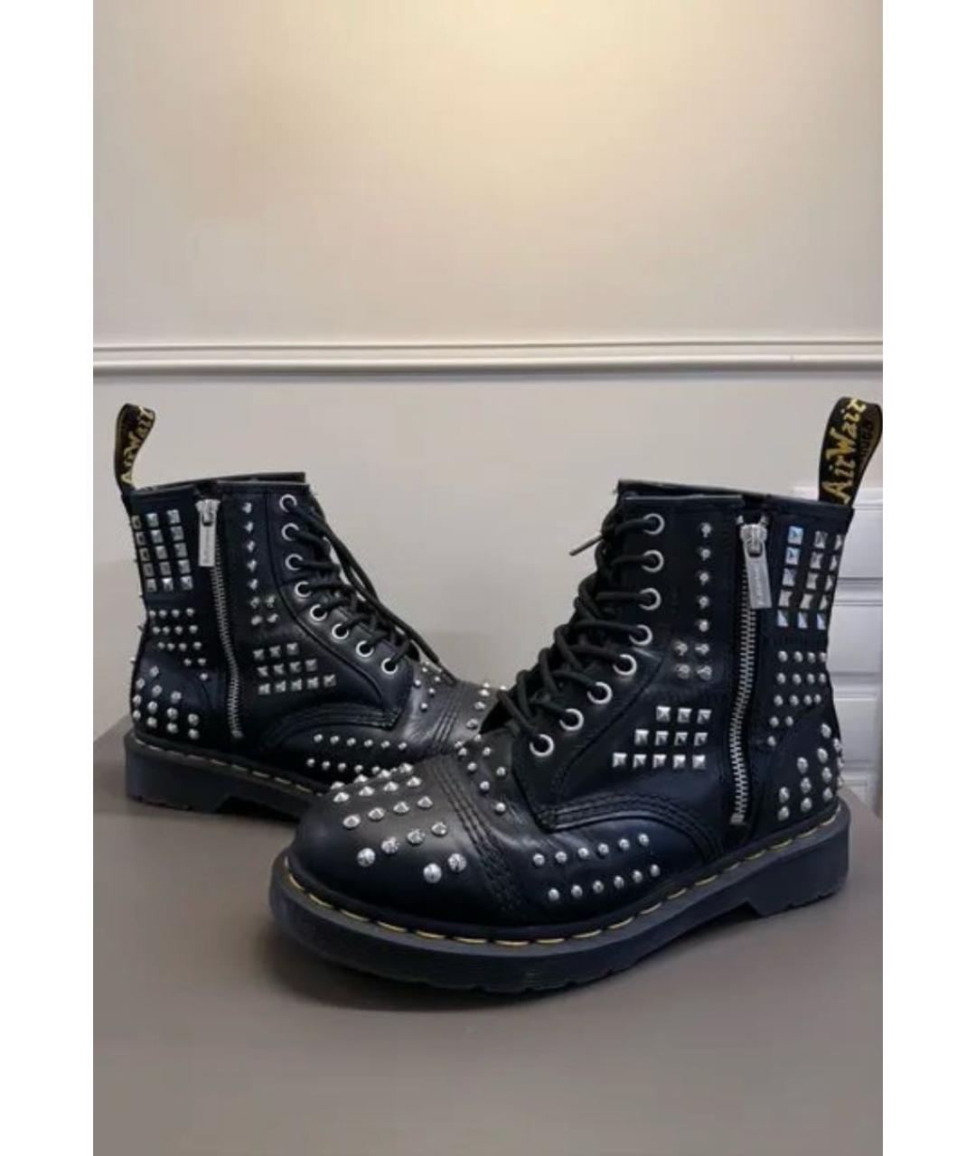 DR. MARTENS Черные кожаные ботинки, фото 5