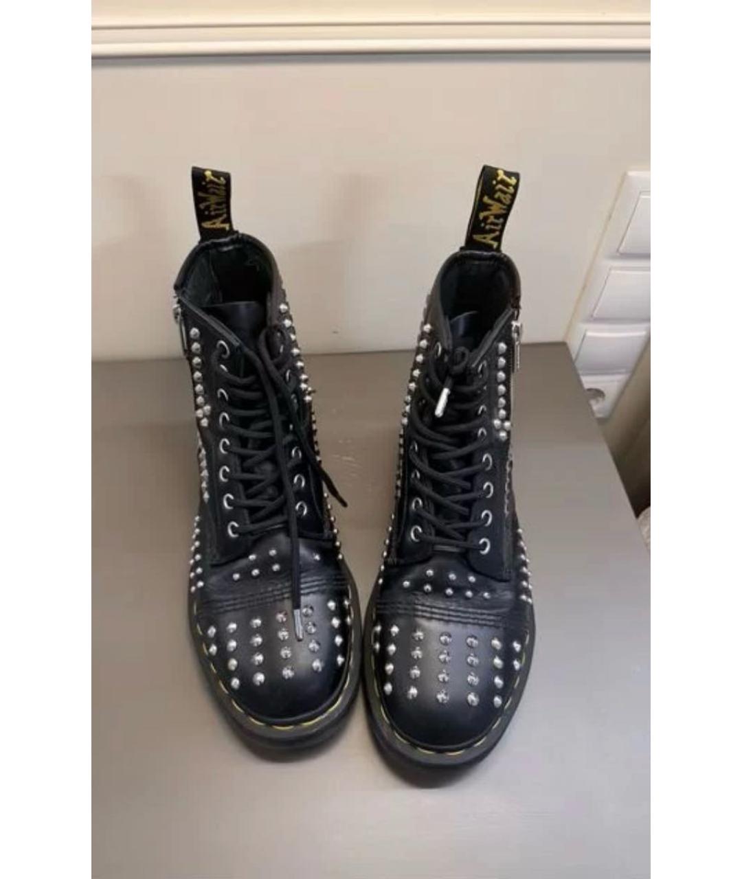 DR. MARTENS Черные кожаные ботинки, фото 2