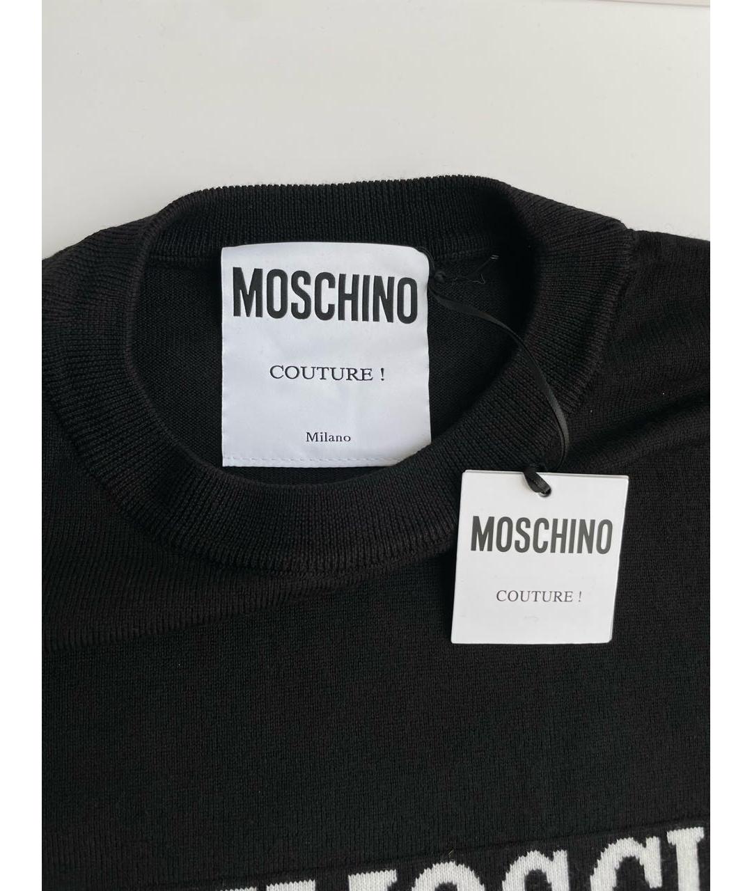 MOSCHINO Черный шерстяной джемпер / свитер, фото 4