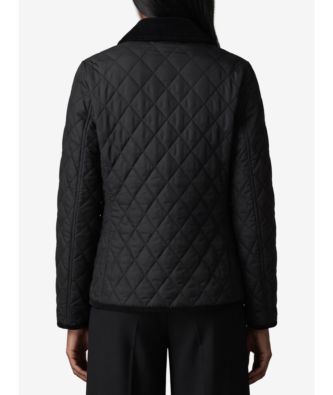 BURBERRY Черная полиамидовая куртка, фото 4